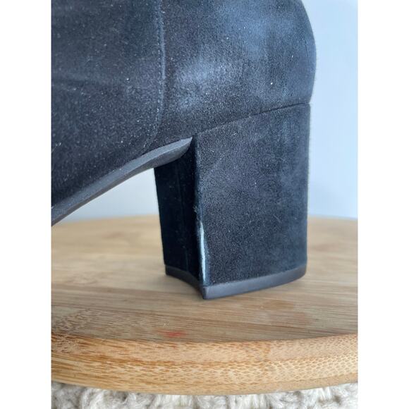 Michael Kors Dawson Black Suede Ankle Boots Size 11 Minimalist Glam - Picture 10 of 15
